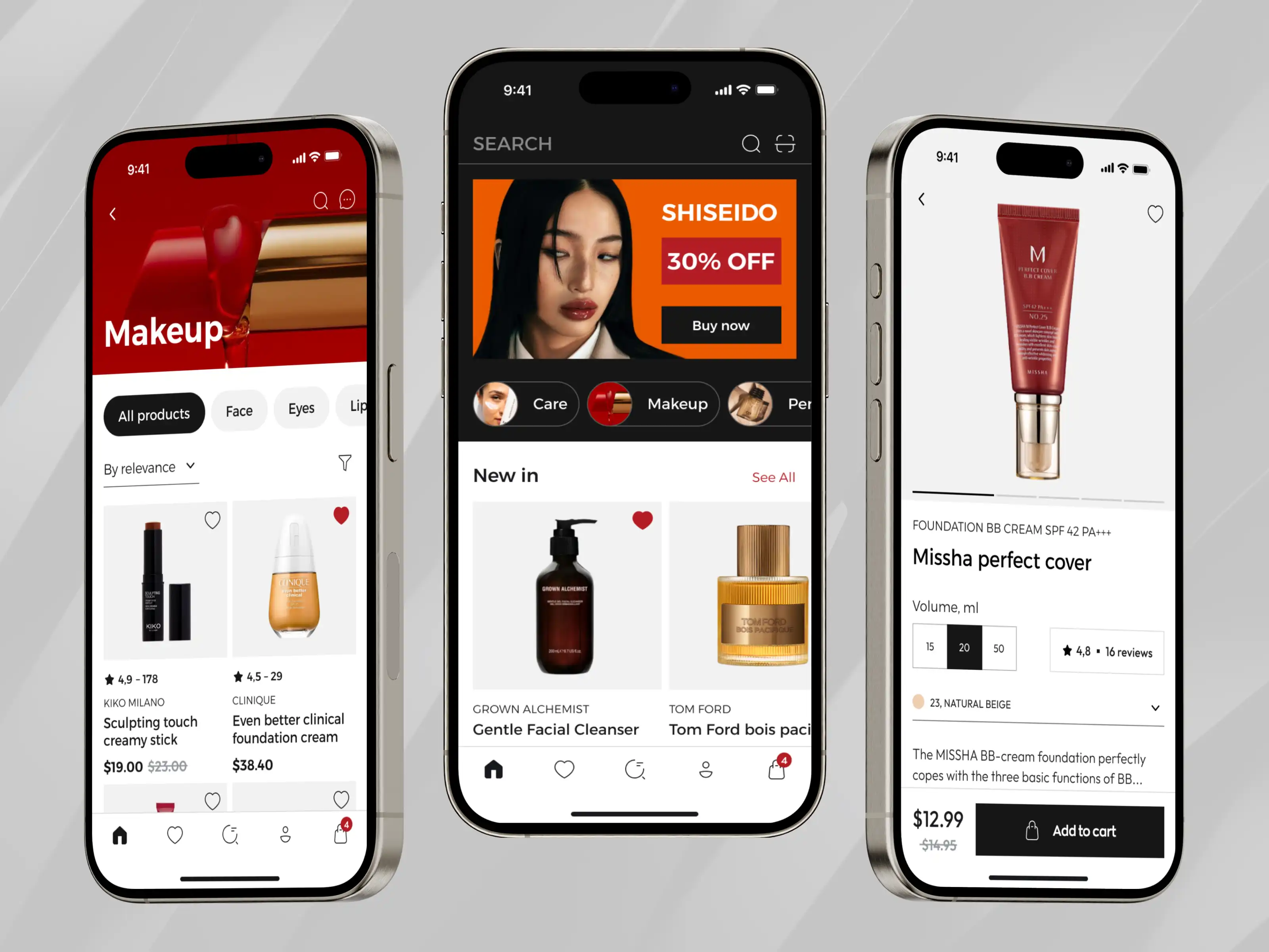 E-commerce App Home Screen with Categories and New Products