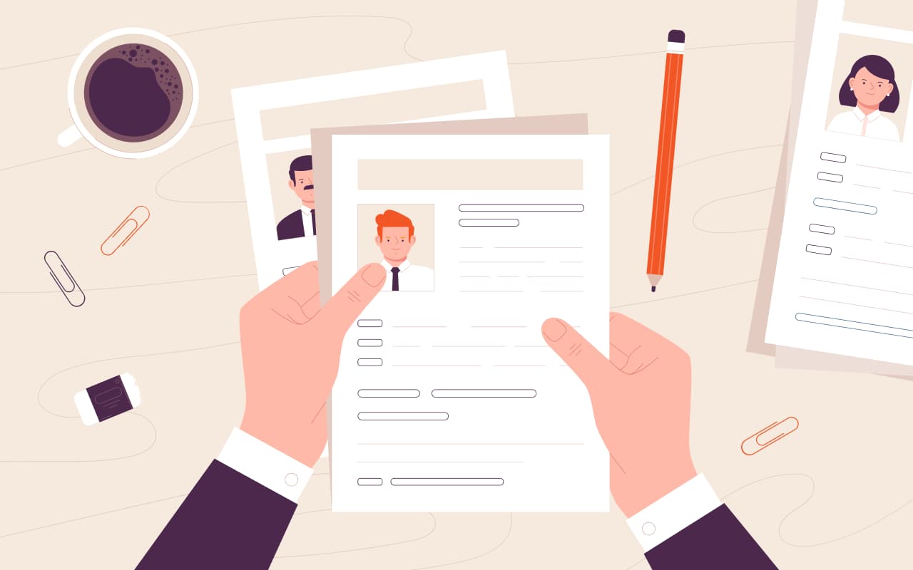The process of job interview to hire a candidate for the react native app developer role