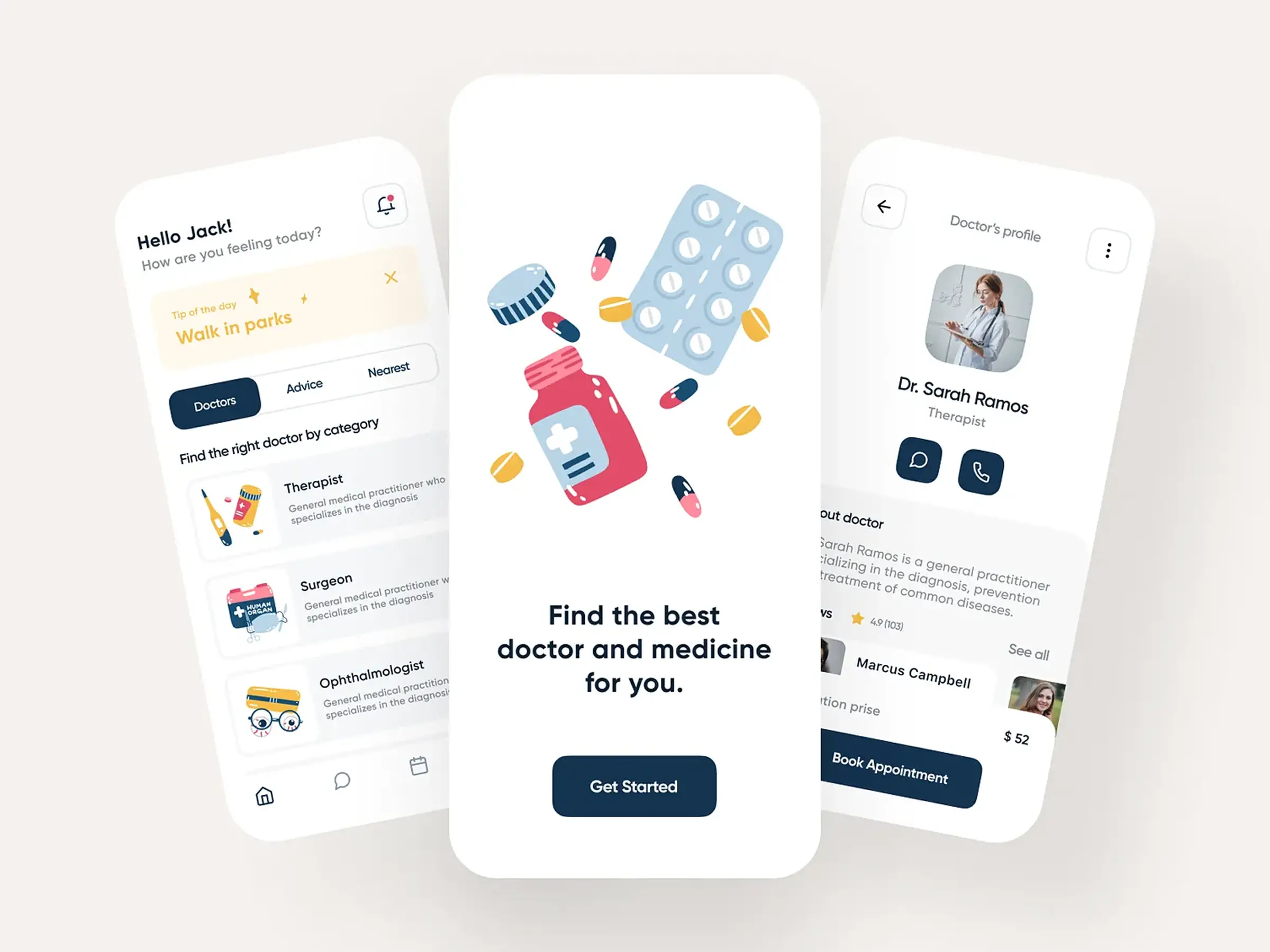 E-prescription app development and design concept by Ronas IT - a telemedicine mobile app
