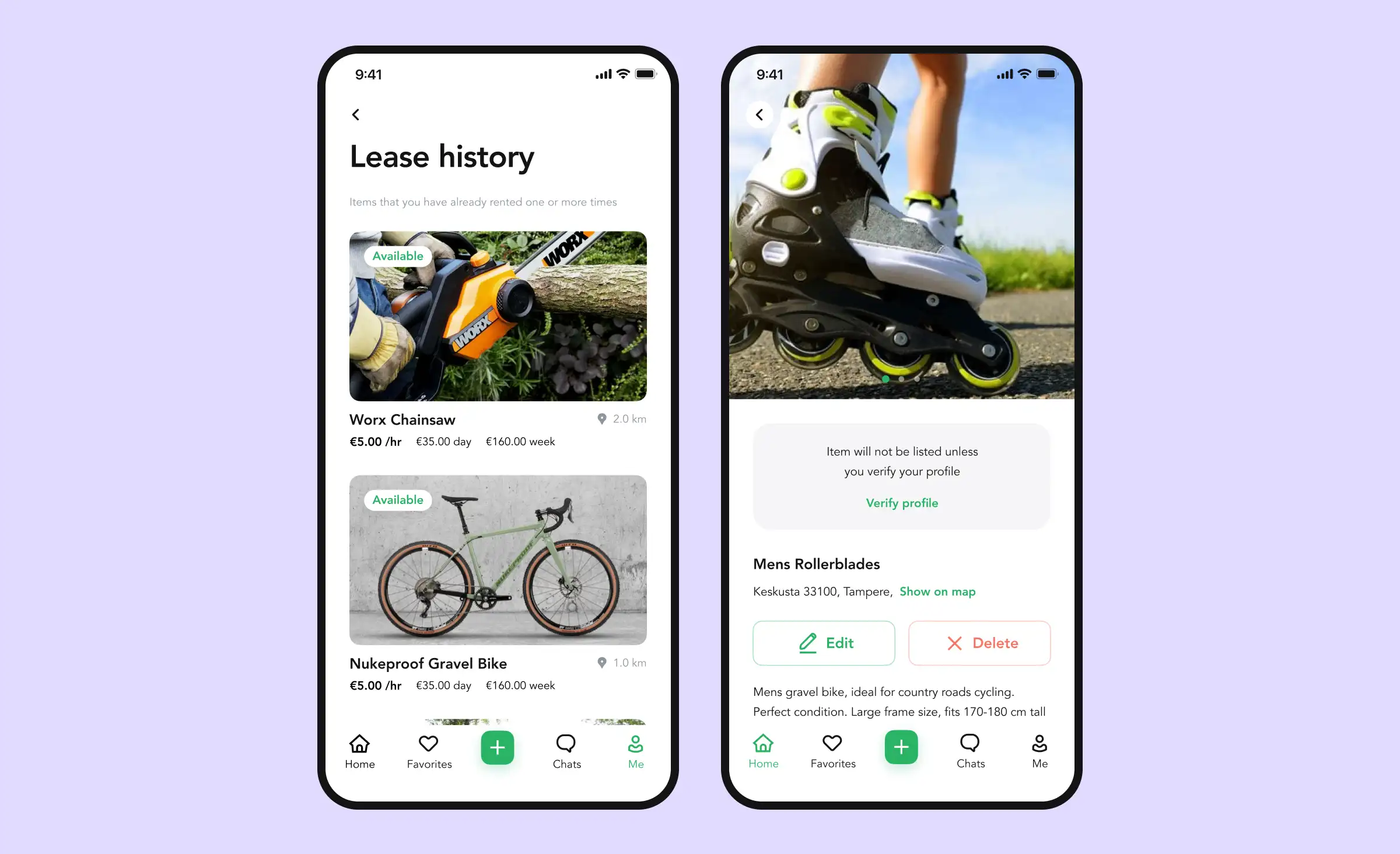 Rental app that we created using agile software development methodologies