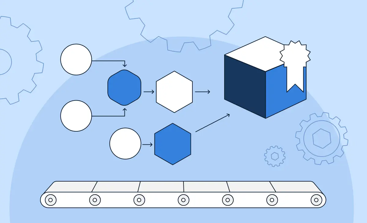 A cover to the article metaphorically representing the process helping to automate business workflow.