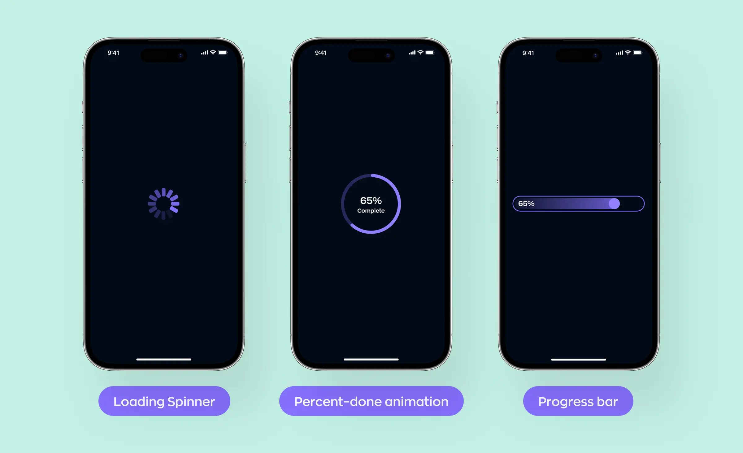 Different types of loading indicators that help you mobile app feel faster