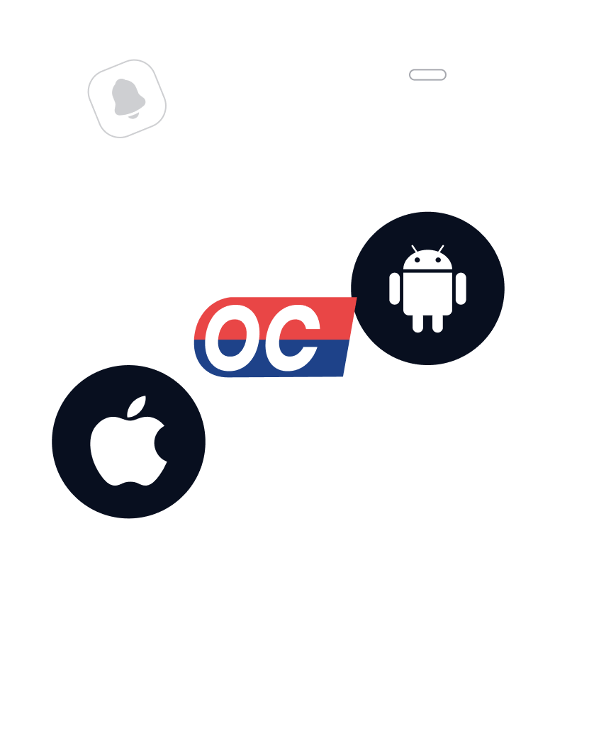 OddsCrowd logo between the Apple and Android platform icons.