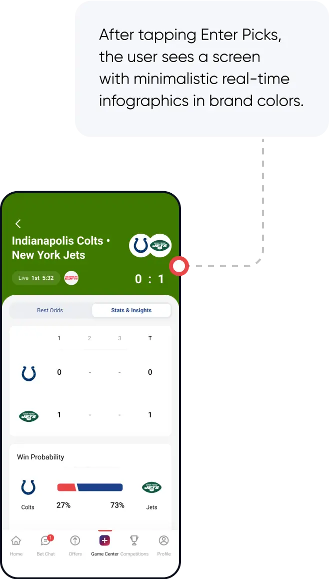 Smartphone screens showing the OddsCrowd app navigation and content.