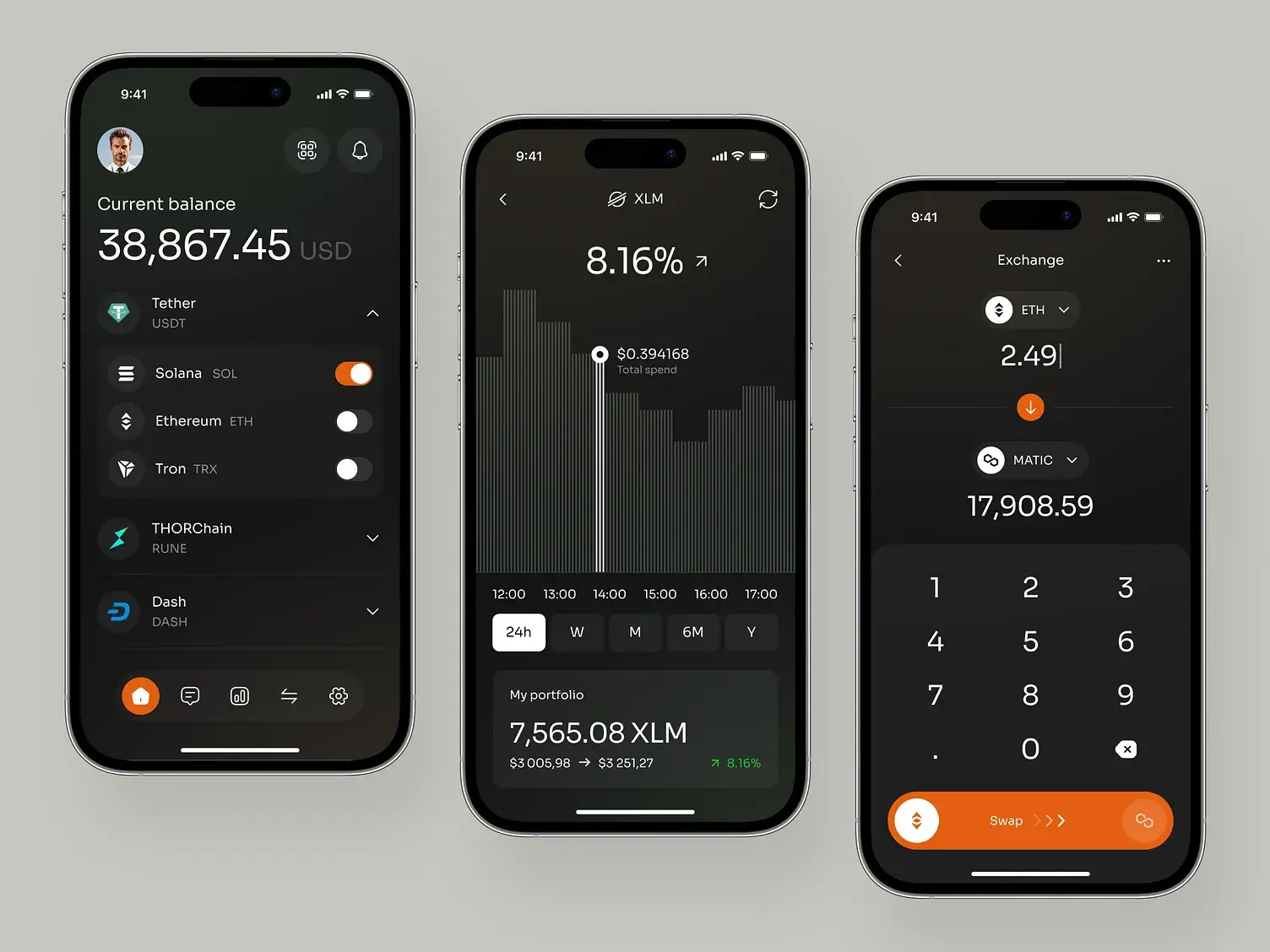 Cryptocurrency Exchange Screen for Swift Transactions
