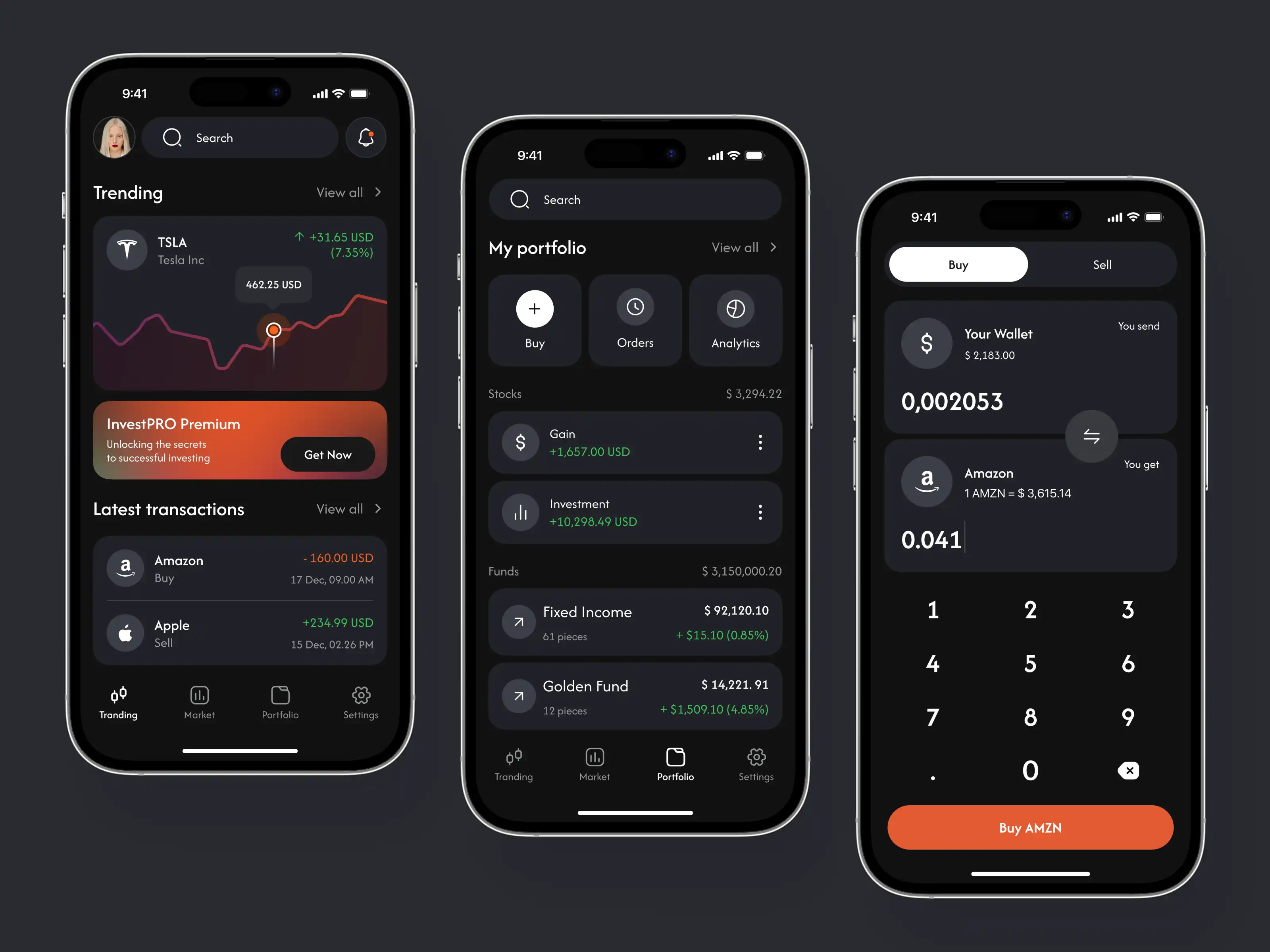 Stock Price Trends Screen in Fintech Mobile App