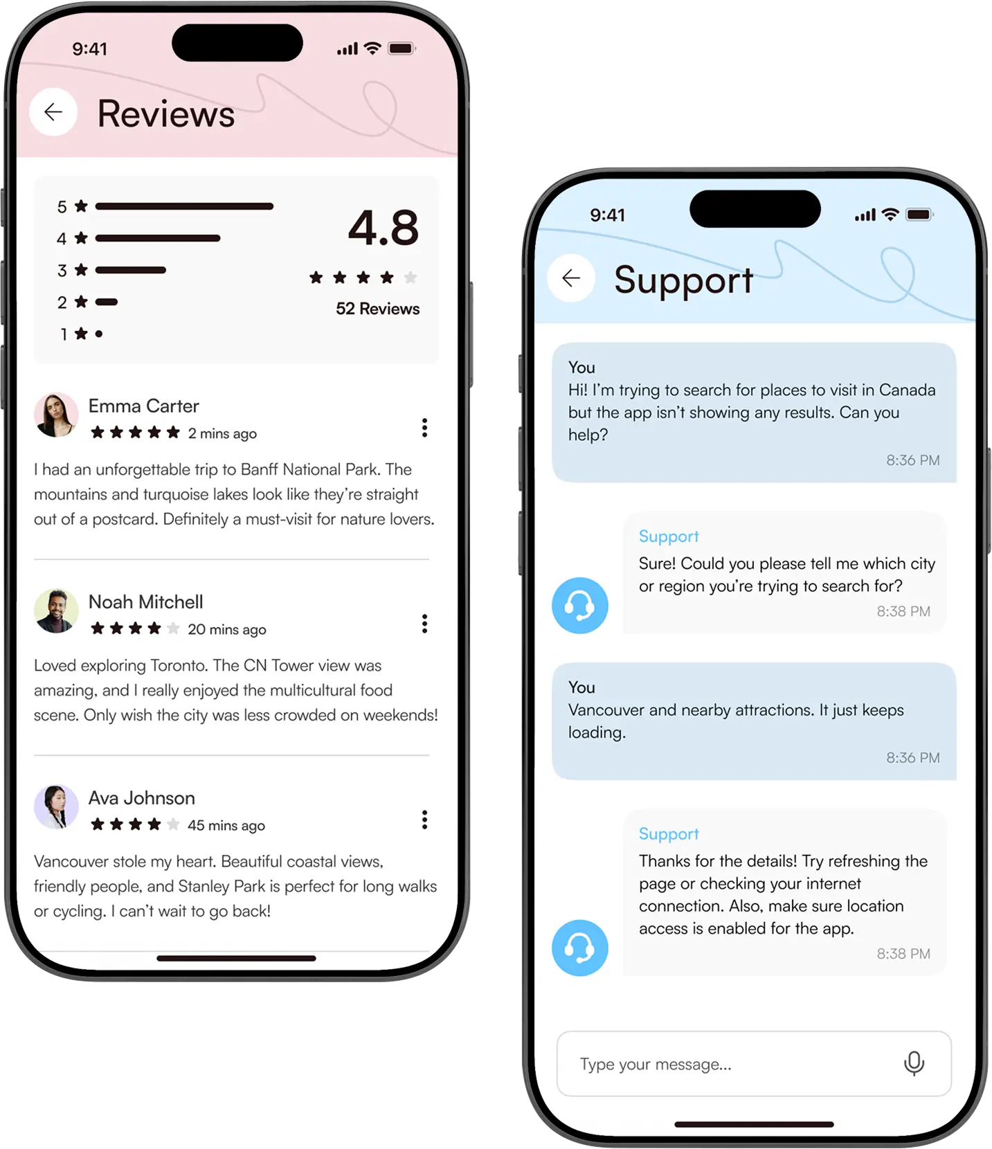 User reviews & Customer support image